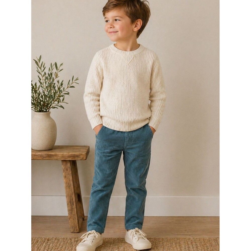 OshKosh B’gosh Teal Corduroy Pants Size 5 Montessori Earthy Fall Capsule Soft